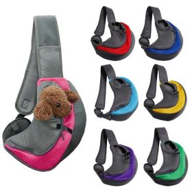 Outdoor Travel Pet Puppy Carrier Handbag Pouch Mesh Oxford Single Shoulder Bag Sling Mesh Comfort Travel Tote Shoulder Bag - red - 45cm*13cm*28cm