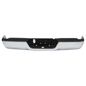 Pickup Rear Bumper Dodge Ram 1500 2010-2012-Silver/Steel/No Holes/No Dual Vents