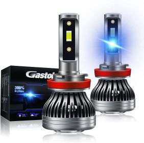 Gastokyle H8/H9/H11 LED Headlight Bulbs, 60W 10000 Lumens 6500K Cool White High Beam/Low Beam/Fog Lamp Light Conversion Kit (Pack of 2) - H8/H9/H11