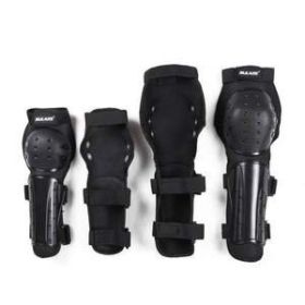 Knee Pads Elbow  Motorcycle Downhill Protective Gear (Color: Black)